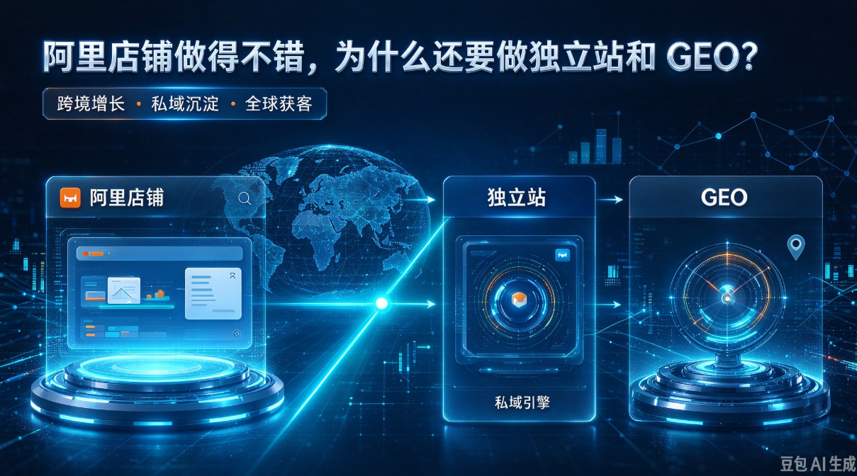 阿里店铺做得不错，为什么还要做独立站和 GEO？